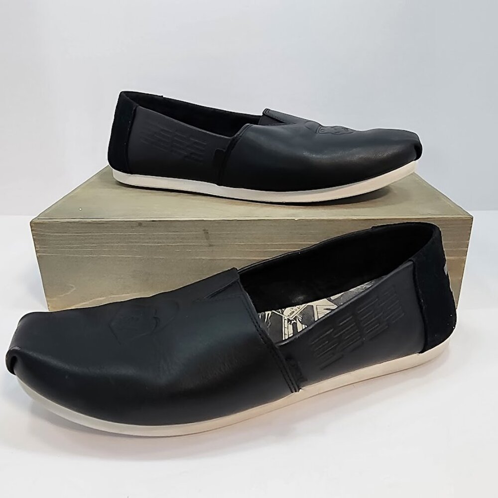 TOMS x Star Wars Darth Vader Black Leather Womens‎ Size 8.5